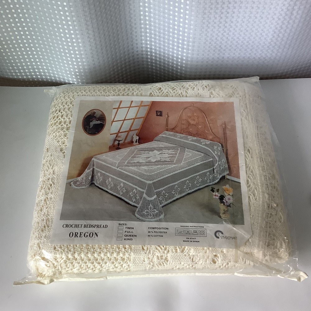 Stylemaster Crochet‎ Bedspread Oregon King Beige NIOP